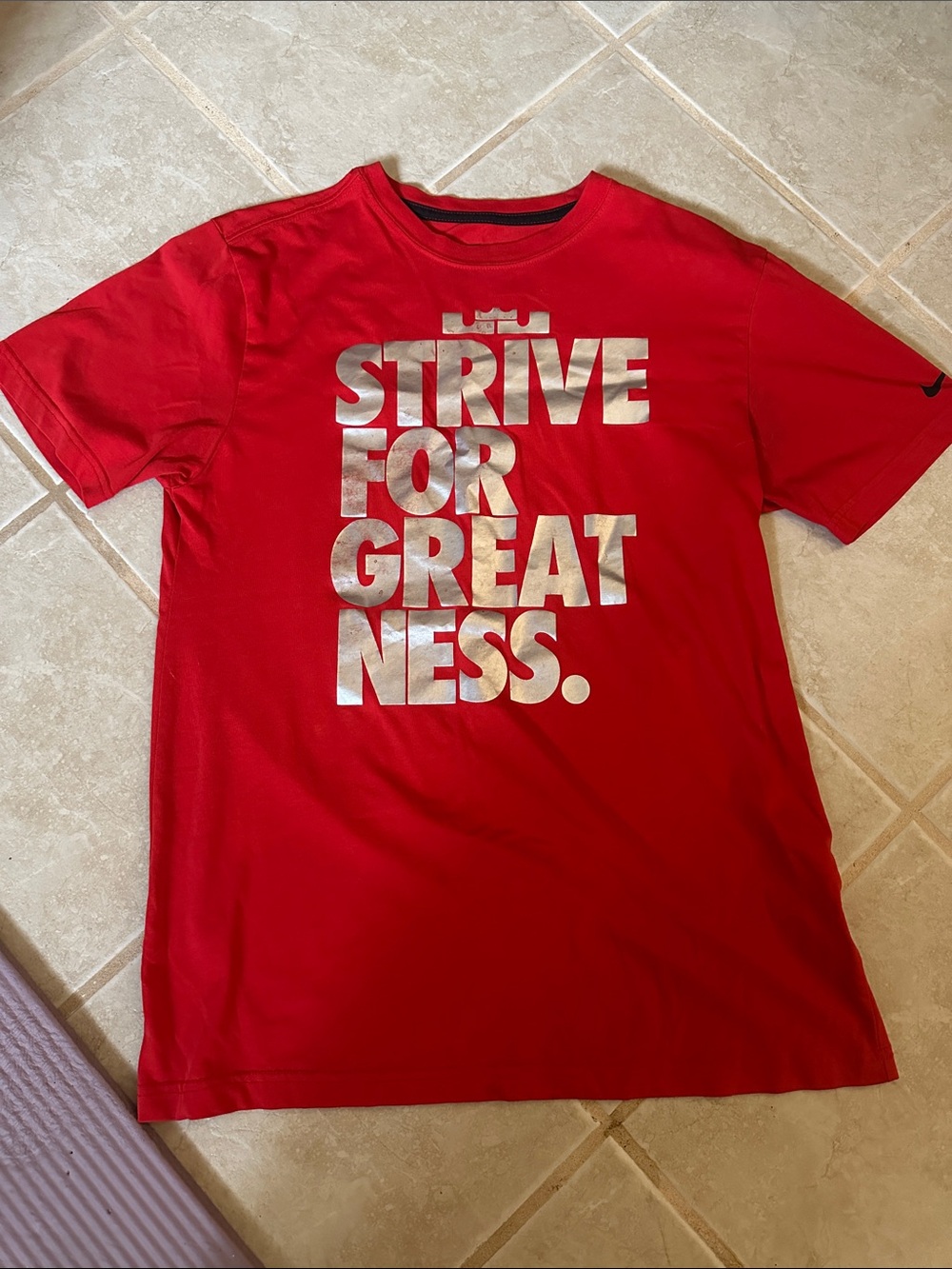Nike Red Dri-FIT Performance Tee with Black Logo